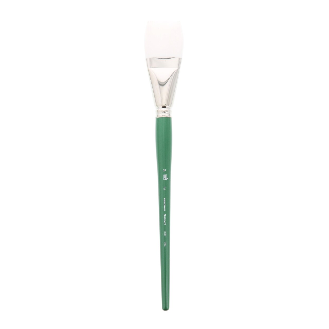 Princeton Summit White Synthetic Paint Brush for Acrylic and Oil, Series  6100, Flat, 20